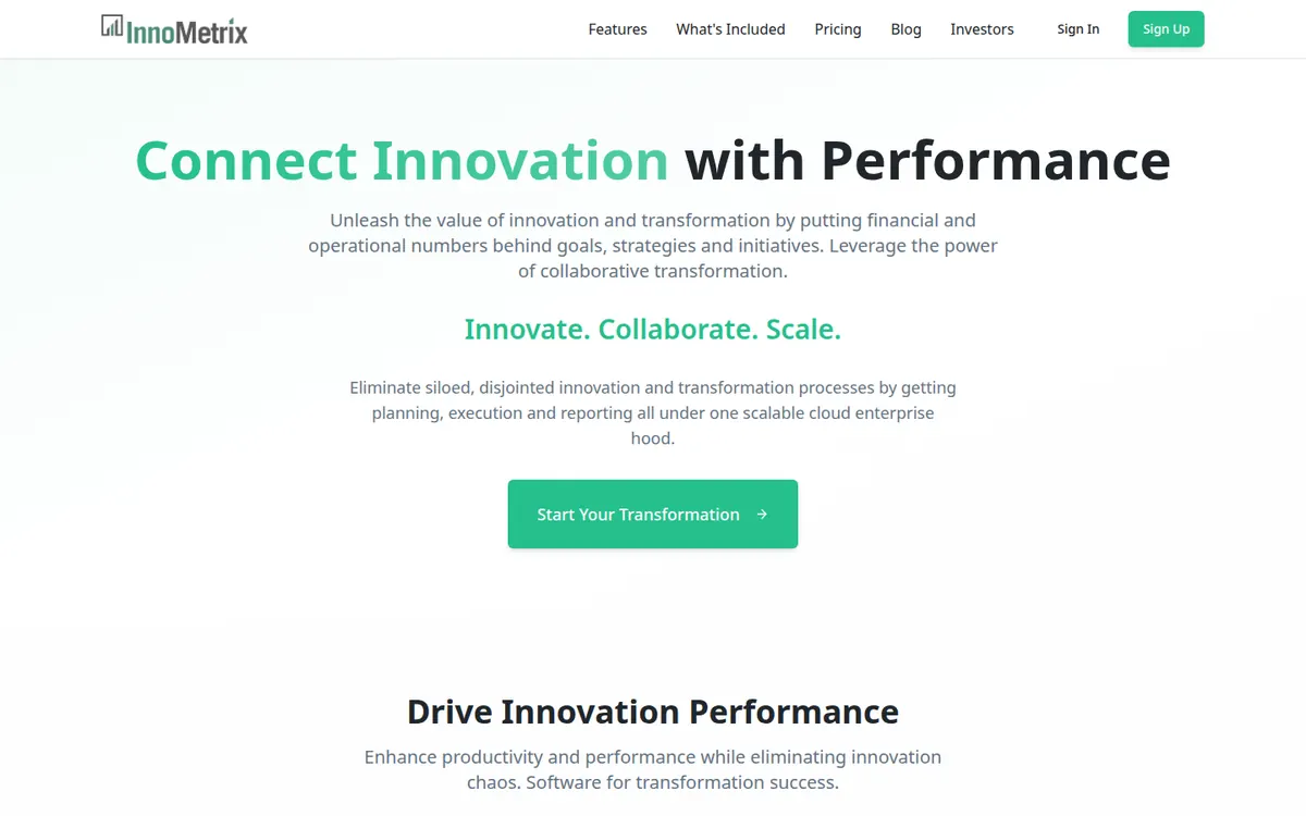 InnoMetrix - screenshot, Live · Sep 2026