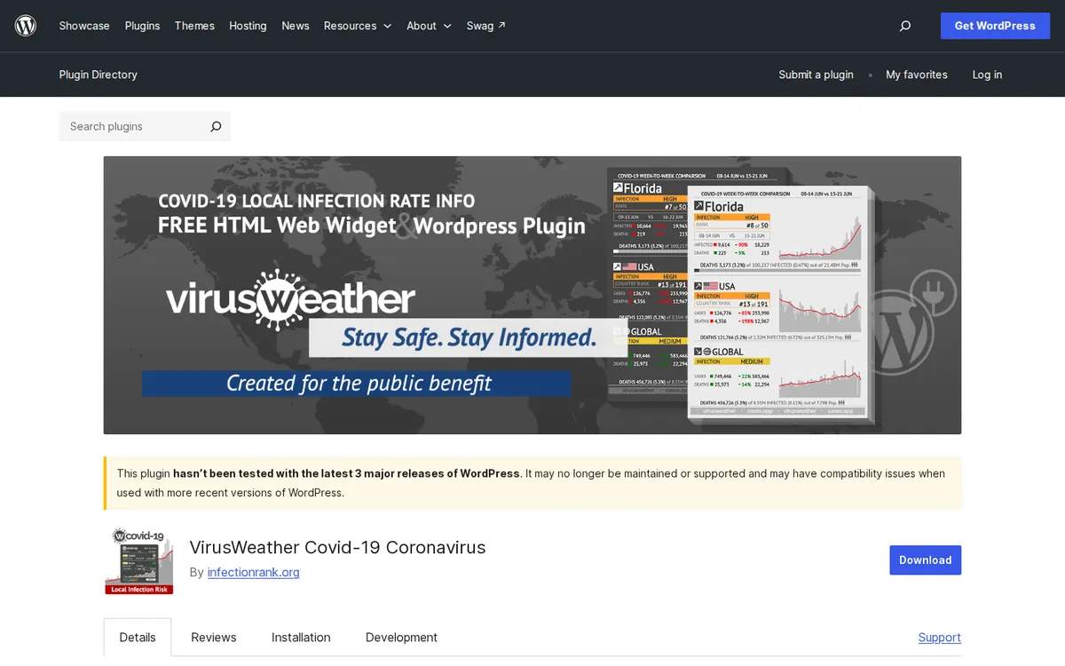 InfectionRank and VirusWeather - screenshot, Live · Sep 2026