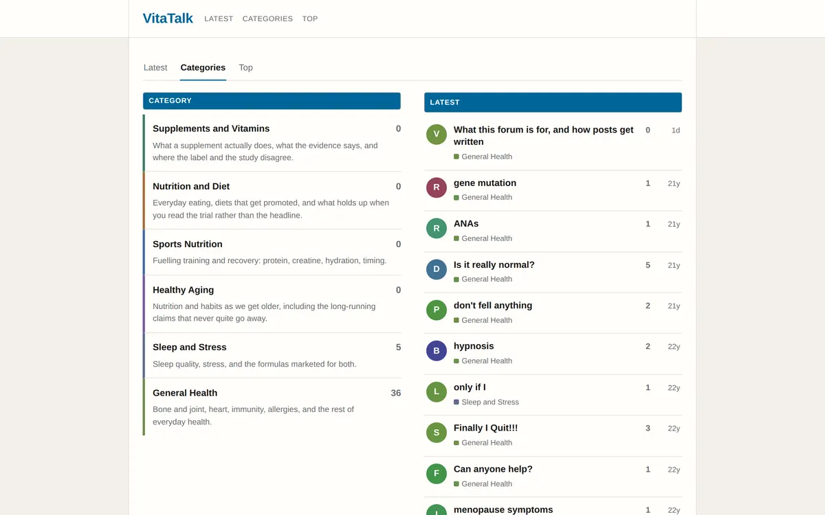 VitaTalk - screenshot, Live · Sep 2026